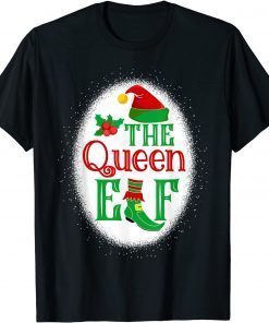 The Queen Elf Matching Family Christmas Elf Bleached Classic T-Shirt