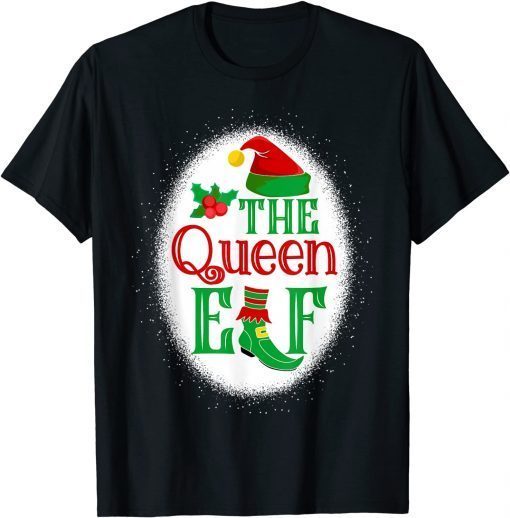 The Queen Elf Matching Family Christmas Elf Bleached Classic T-Shirt