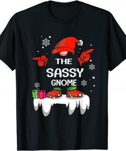 The Sassy Gnome Matching Family Christmas Pajamas Costume Gift Shirt