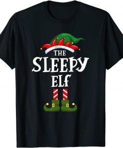 The Sleepy ELF Christmas Pajama Family Macthing Group Gift Shirt