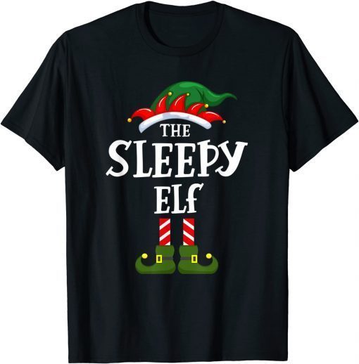 The Sleepy ELF Christmas Pajama Family Macthing Group Gift Shirt