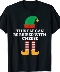 This Elf Can Be Bribed With Cheese Santa Helper Christmas PJ 2021 Shirt