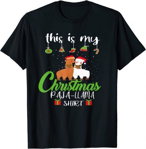 This Is My Christmas Paja-Llama, llama couple T-Shirt