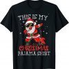 This Is My Christmas Pajama - Dabbing African American Santa Classic Shirt