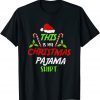 This Is My Christmas Pajama Santa Hat Xmas Lights 2021 Gift Shirt