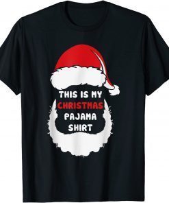 This Is My Christmas Pajama Santa Hat Xmas Lights Gift T-Shirt