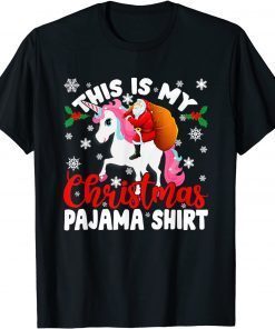 This Is My Christmas Pajama Santa Unicorn 2021 Shirt