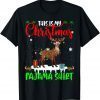 This Is My Christmas Pajama Santa Xmas Lights Deer Gift Shirt