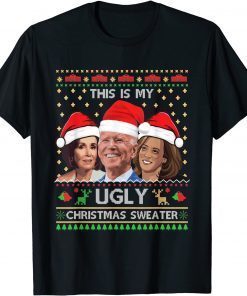 This Is My Ugly Christmas Anti-Biden Sweater Xmas Classic T-Shirt