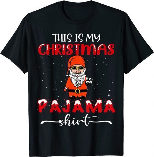 This is My Christmas Pagama Santa Peace Hand Sign Cool Classic Shirt