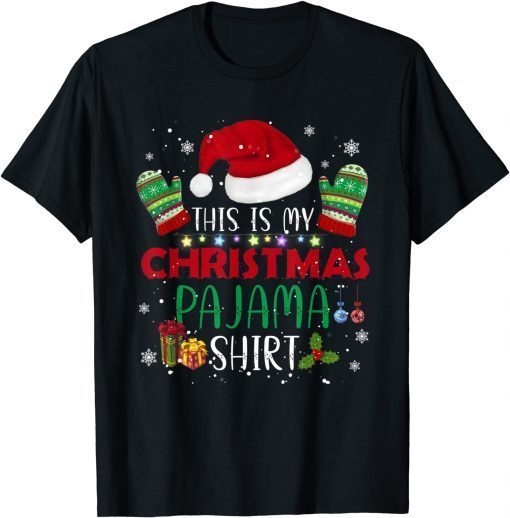 This is My Christmas Pajama Stocking Hat Santa Family Xmas Classic Shirt