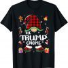 Trump Gnome Buffalo Plaid Red Matching Family Christmas Gift Shirt