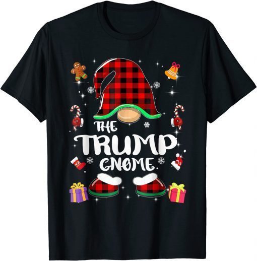 Trump Gnome Buffalo Plaid Red Matching Family Christmas Gift Shirt