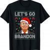 Trump Ugly Christmas Sweater Let's Go Bradon Meme Xmas T-Shirt