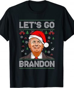 Trump Ugly Christmas Sweater Let's Go Bradon Meme Xmas T-Shirt