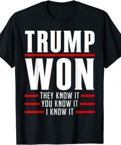 Trump Won They Know It I Know It You Know It Trump 2022 Limited T-Shirt