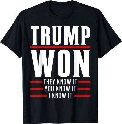 Trump Won They Know It I Know It You Know It Trump 2022 Limited T-Shirt