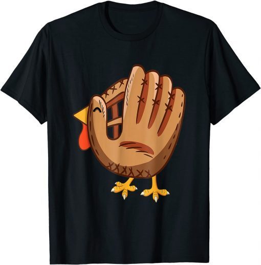 Turkey Baseball Glove Vintage Cute Thanksgiving Classic Shirt