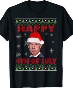 Ugly Christmas Joe Biden Happy 4th of July Gift Shirt