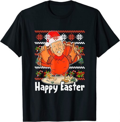 Ugly Christmas Santa Biden Turkey Happy Easter Merry Chrimas Unisex Shirt