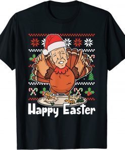 Ugly Christmas Santa Joe Biden Turkey Happy Easter Classic Shirt