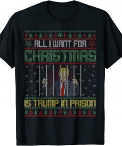 Ugly Christmas Sweater All I Want for Christmas Anti Trump Classic Shirt