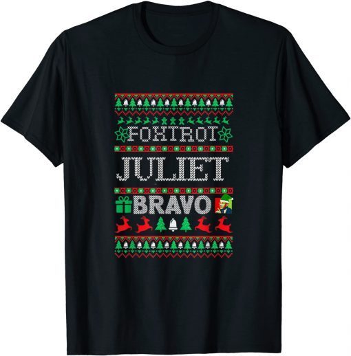 Ugly Christmas Sweater Military Pro American Anti Joe Biden Classic Shirt