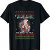 Unvaccinated And Ready To Talk Politics Fun Christmas Santa T-Shirt