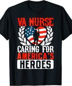 Va Nurse Americas Heros Merica US Flag Patriot Veterans Day Classic Shirt