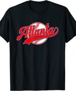 Vintage Atlanta City Baseball Distressed Baseball Lover Unisex Shirt