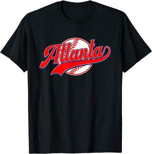 Vintage Atlanta City Baseball Distressed Baseball Lover Unisex Shirt