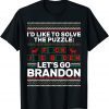 Vintage Let's Go Brandon US Solve The Puzzle Sarcastic Unisex Shirt