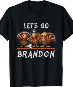 Vintage Thanksgiving Let's Go Brandon Turkey Football 2021 Shirt