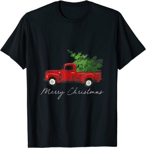 Vintage Wagon Christmas Tree on Car Xmas Vacation Unisex Shirt