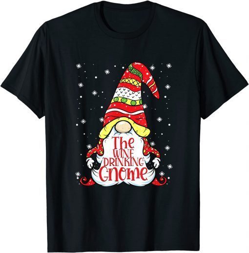 Wine Drinking Gnome Family Matching Christmas Unisex Shirt