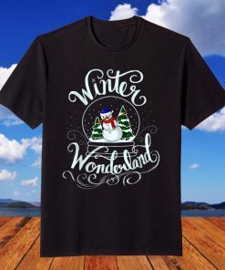 Winter Wonderland Snow Glob Xmas Dabbing Snowman Snowball T-Shirt