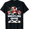 Wrestling Gnome Gnomies Red Plaid Matching Family Christmas Unisex Shirt