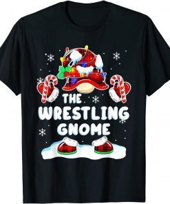 Wrestling Gnome Gnomies Red Plaid Matching Family Christmas Unisex Shirt