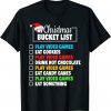 Xmas Bucket List Santa Hat Video Gamer Christmas Unisex Shirt