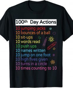 100 Days Of School 100th Activities Teacher Unisex Shirt