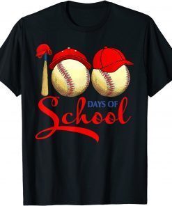 100 Days of School Baseball Teacher 100th Day Of School Classic Shirt