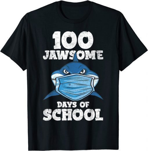 100 Jawsome Days School Shark Mask 100th Day Quarantine Classic Shirt