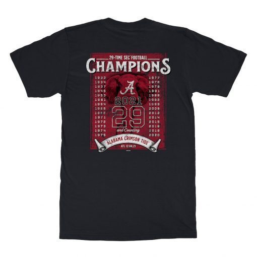 Alabama Crimson Tide 2021 SEC Football Champions Shirt