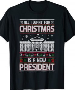 All I Want for Christmas Is a New President Meme Impeach Joe T-Shirt