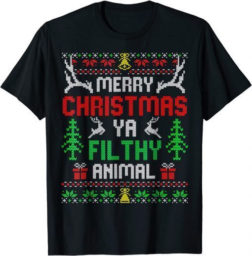 Alone At Home Movies Merry Christmas You Filty Animal Ugly Unisex Shirt