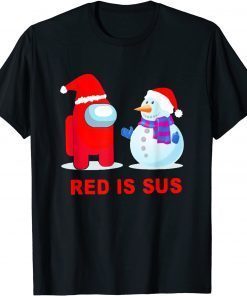 Among Red Is Sus Christmas With Us Xmas Santa Hat Limited Shirt