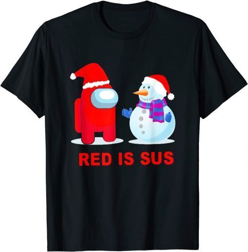 Among Red Is Sus Christmas With Us Xmas Santa Hat Limited Shirt