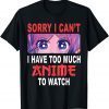 Anime Merch Otaku Manga Lover Teen Girls T-Shirt