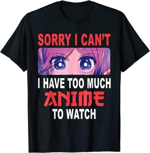 Anime Merch Otaku Manga Lover Teen Girls T-Shirt