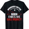 Anti President Joe Bidens Owes Republican Gass Money Gift Shirt